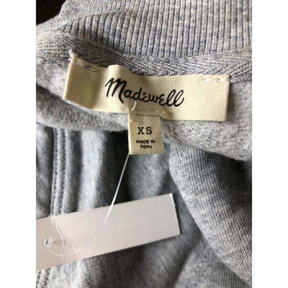 Madewell Puff Sleeve Sweatshirt Tee Gray NWT XS - Picture 6 of 9